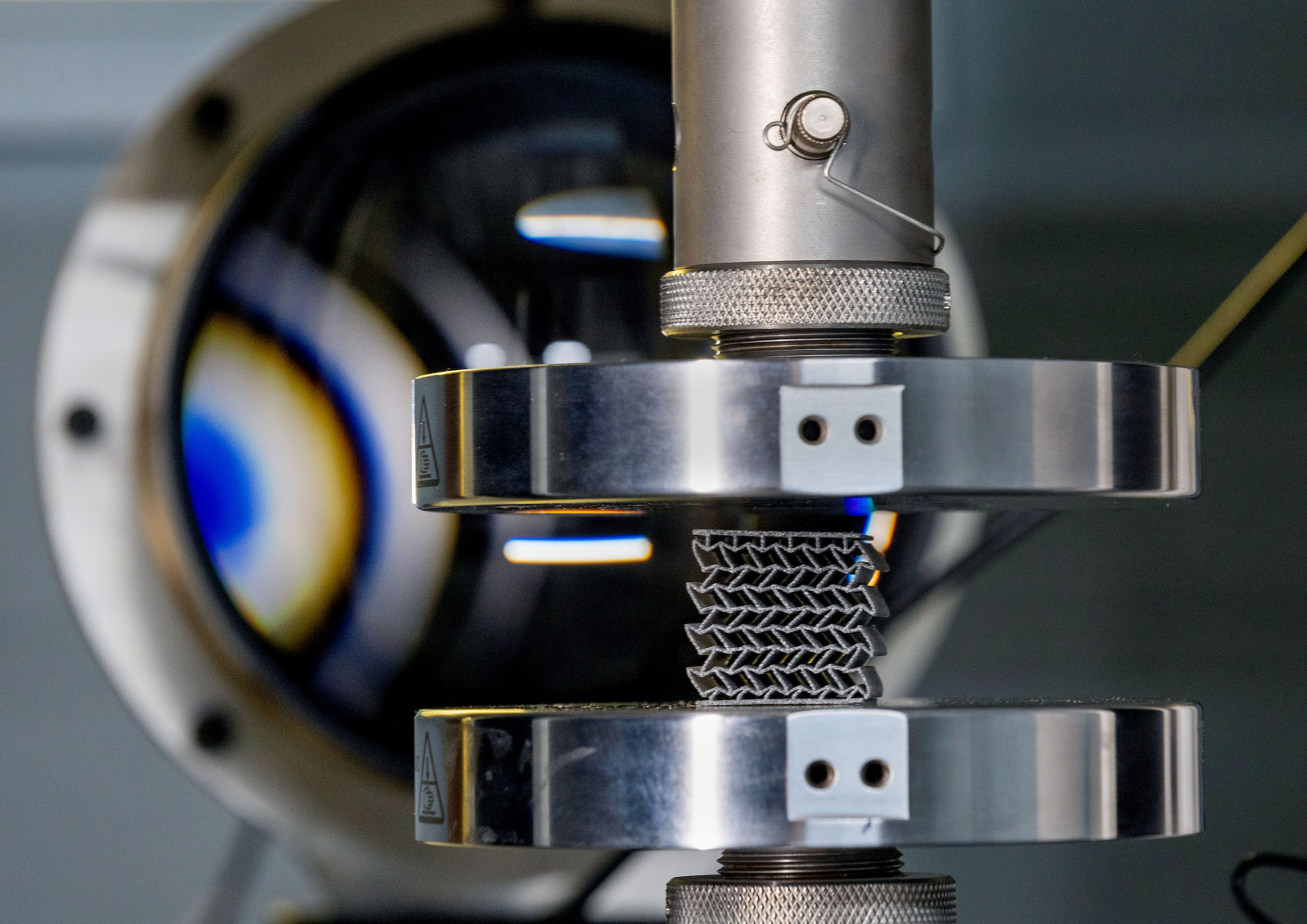 Close up photo of the manufacturing process in Bill King's IMI lab.